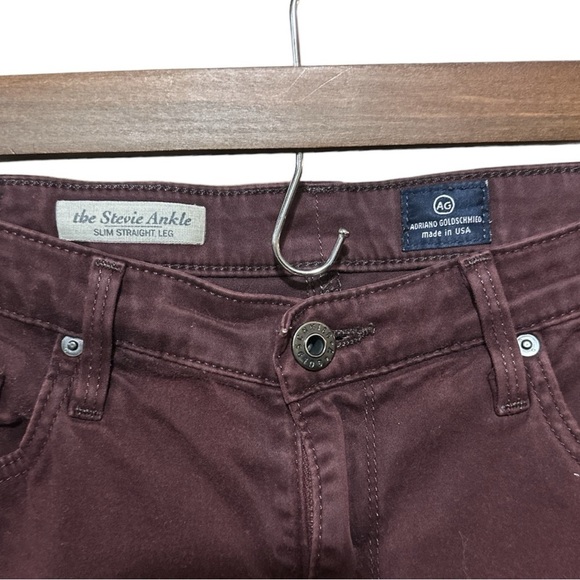 EUC - Adriano Goldschmied Stevie Ankle - “Bordo”(maroon) - size 29R - Picture 4 of 5